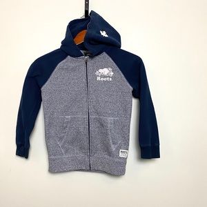 Boys Roots Canada Navy zip-up Hoodie